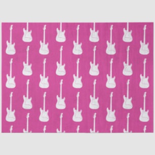 Grungy Klassische E-Gitarre Polka-Punkte rosa weiß Seidenpapier
