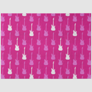 Grungy Klassische E-Gitarre Polka-Punkte rosa weiß Seidenpapier