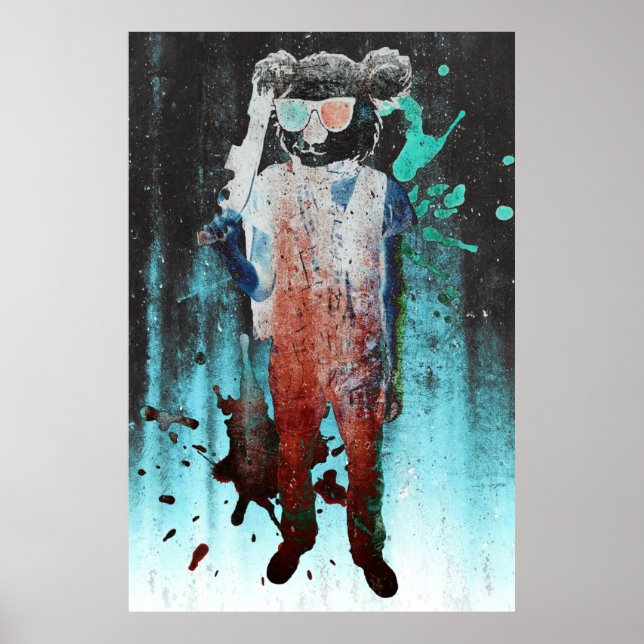 Grungy Koala Poster (Vorne)