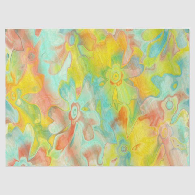 grungy-lackiert-Florals-6- Gewebepapier Seidenpapier (Vorderseite)