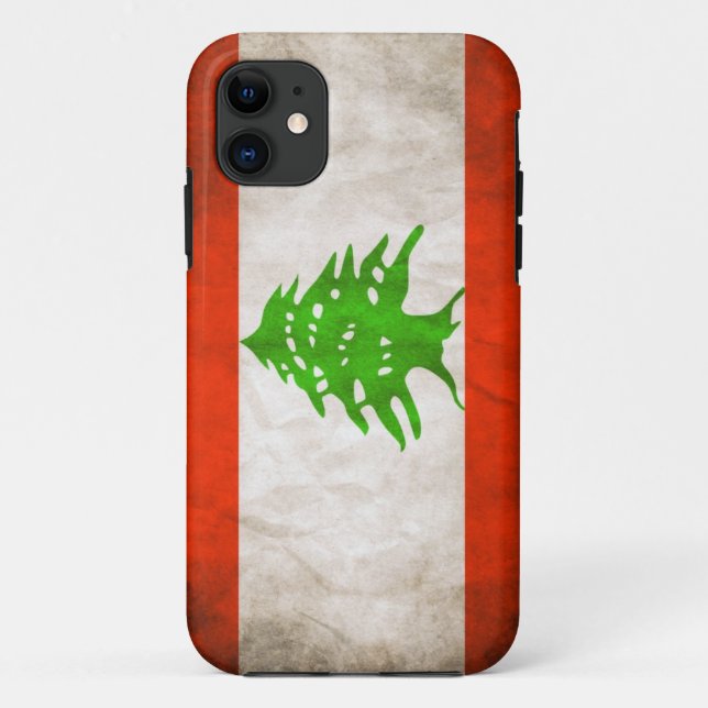 Grungy Libanon Flag Case-Mate iPhone Hülle (Rückseite)
