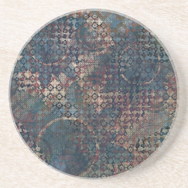 Grungy Muster mit Messy Patchwork of Textures Getränkeuntersetzer (Vorne)