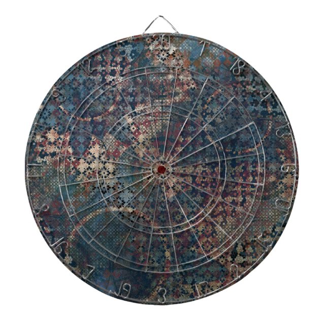 Grungy Muster mit unordentlichem Patchwork von Dartscheibe (vorne)