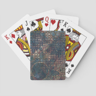 Grungy Muster mit unordentlicher Patchwork-Textur Spielkarten