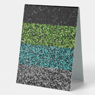 Grungy Noisy Abstract Quoiromantische Pride-Flagge Tischaufsteller