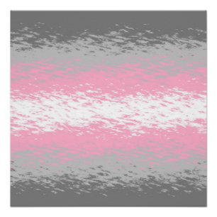 Grungy Noisy Grainy Abstrakt Demigirl Pride Flag Poster