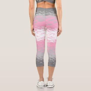 Grungy Noisy Grainy Abstrakte Demigirl-Pride-Flagg Capri Leggings