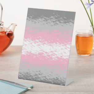 Grungy Noisy Grainy Abstrakte Demigirl-Stolz-Flagg Sockelschild