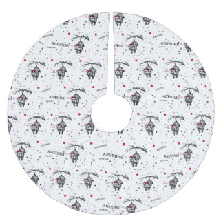 Grungy Opossum Silent Scream Funny Trash Animal AH Polyester Weihnachtsbaumdecke