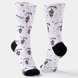 Grungy Opossum Silent Scream Peace on Earth Socken
