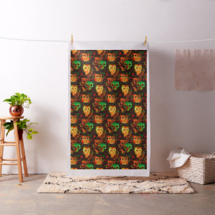 Grungy Owls nahtlos Muster I + Ihre Idee Stoff