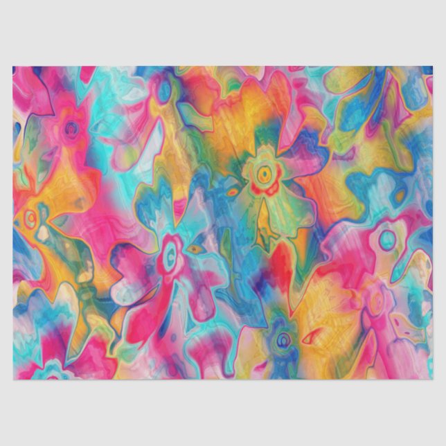 Grungy-Painted-Florals-16-Tissue Seidenpapier (Vorderseite)