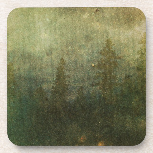 Grungy Pine Forest Untersetzer (Vorderseite)