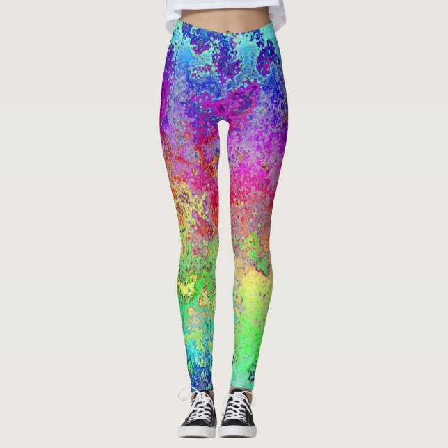 Grungy Rainbow Leggings (Vorderseite)