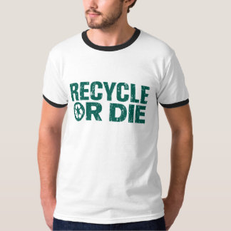 grungy recyceln Sie T-Shirt
