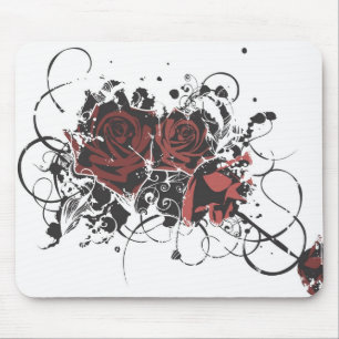 Grungy Rosen Mousepad