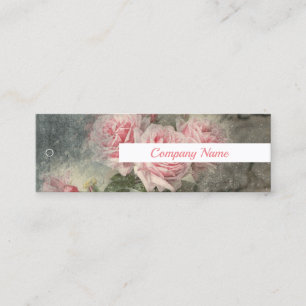GRUNGY ROSES - Vintage Blumen Mini Visitenkarte