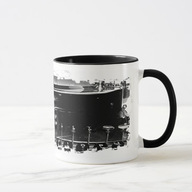 Grungy Schreibmaschinen-Tasse Tasse (Rechts)