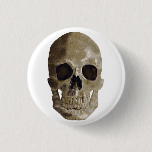 Grungy Skull Button