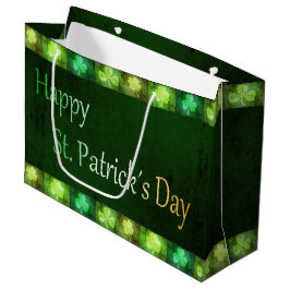 Grungy St. Patrick's Day Kleeblatts Große Geschenk Große Geschenktüte