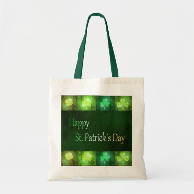 Grungy St. Patrick's Day Kleeblatts - Tasche des H (Vorne)