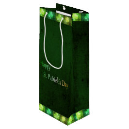 Grungy St. Patrick's Day Kleeblatts - Weinbeutel Geschenktüte Für Weinflaschen