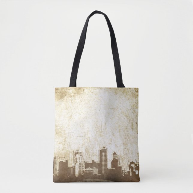 Grungy Stadthintergrund Tasche (Vorderseite)