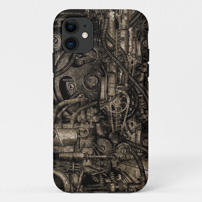 Grungy Steampunk Maschinerie Case-Mate iPhone Hülle (Rückseite)