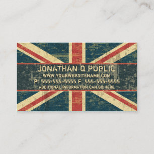 Grungy Union Jack Visitenkarte