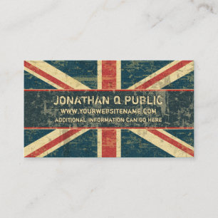 Grungy Union Jack Visitenkarte