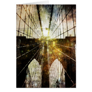 Grungy Unschärfe-Brooklyn-Brücke