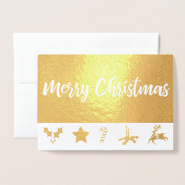Grungy Vintag Gold Christmas Folienkarte