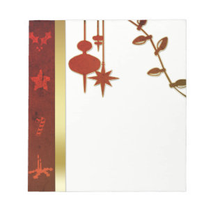 Grungy Vintag Gold Christmas Notizblock