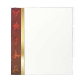 Grungy Vintag Gold Christmas Notizblock