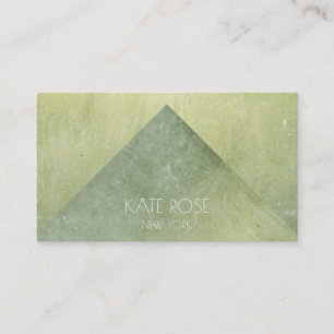 Grungy Wall Cement Green Minimalism Geometrie Visitenkarte