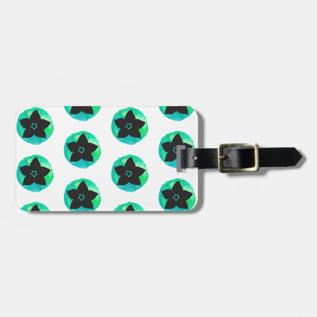 Grünhawaitische Blume Gepäckanhänger (Vorderseite horizontal)