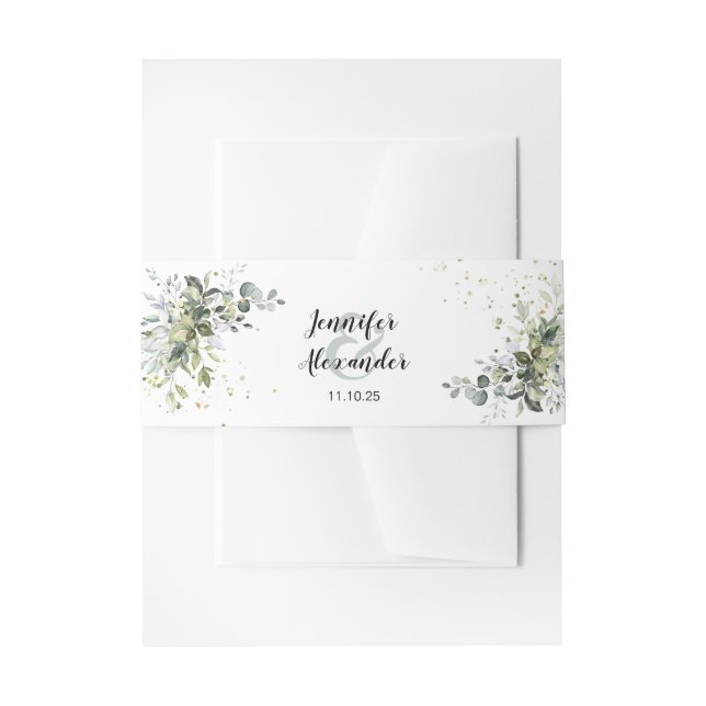 Grünhochzeit Einladungsbanderole (Vorderseite Beispiel)