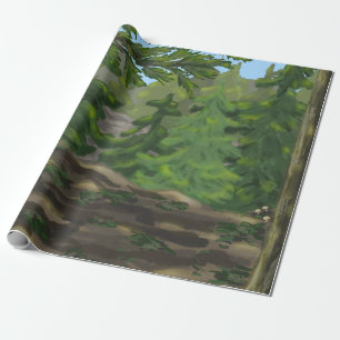 Grünholz Geschenkpapier