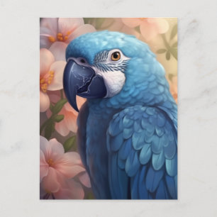 Grünkarten für Blauer Papagei Postkarte