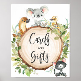 Grünkarten und Geschenkzeichen für australische Ti Poster