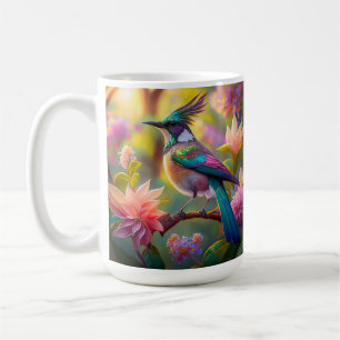 Grünköpfiger Jay-Fantasievogel Kaffeetasse
