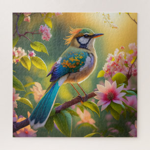 Grünköpfiger Teal Flügel Fantasy Vogel