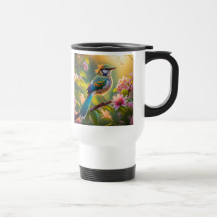 Grünköpfiger Teal Flügel Fantasy Vogel Reisebecher