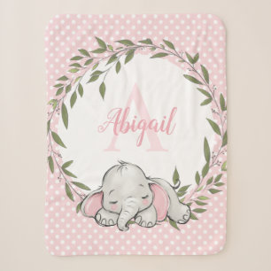 Grünkraut Rosa Personalisiertes Mädchen Sherpadecke