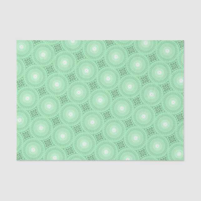 Grünkreismuster Seidenpapier (Vorderseite)