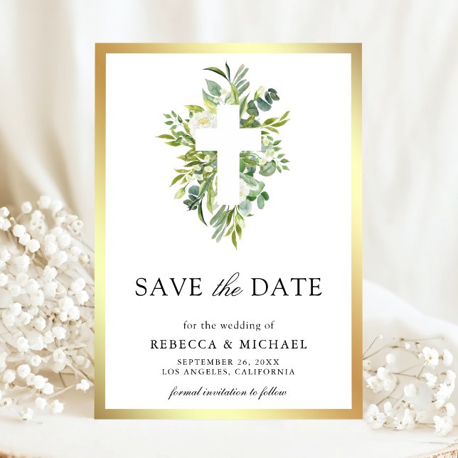 Grünkreuz katholische Hochzeit Save The Date (Von Creator hochgeladen)