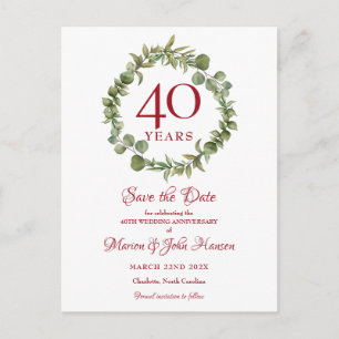 Grünland Garland 40 Jahre Save the Date Postkarte