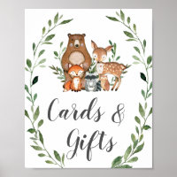 Grünland Waldtiere Tierkarten und Geschenkzeichen