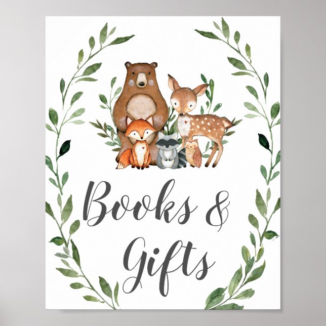 Grünland Woodland Tiere - Bücher und Geschenke Poster (Vorne)