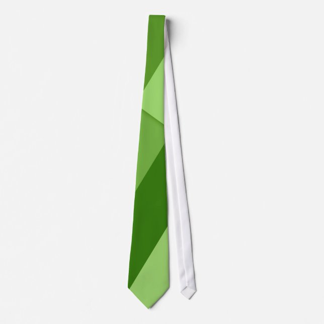 Grünlichgrüne geometrische Linien Krawatte (Vorderseite)